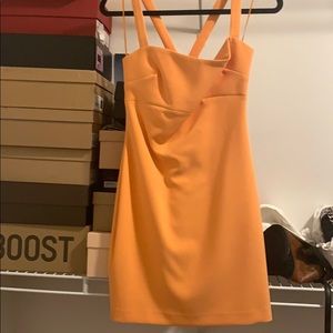 Orange mini dress